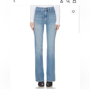 Good American Flare Jeans in Light Blue